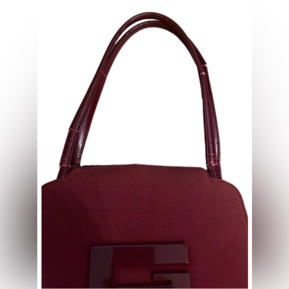 Rare 🦄 Red Authentic GUCCI Shoulder Hand Bag Nylon Leather - Picture 7 of 14